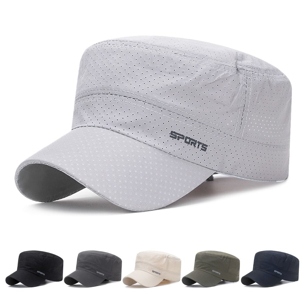 Snapback Hat Flat - Chapeau de soleil respirant d'extérieur réglable,