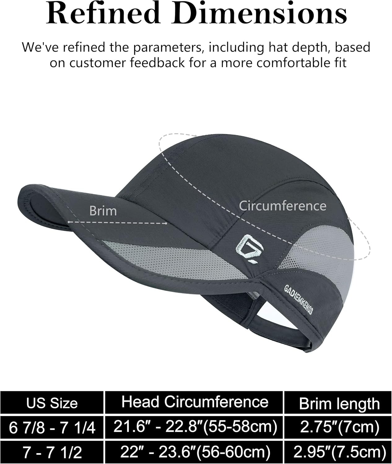 GADIEMKENSD Casquette de cours - Running Cap Lightweight avis et prix